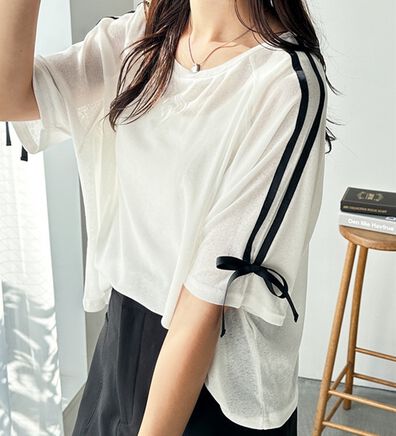 GeeRA（ジーラ）の「シアースラブラインリボンＴシャツ（カットソー）」