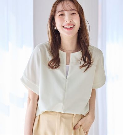 alotta（アロッタ）の「ジップ使いドルマンブラウス（ブラウス）」