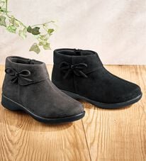 「サイドリボン防水ショートブーツ（ブーツ）」