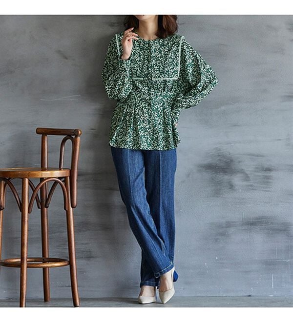 RANAN（ラナン）の「小花柄プリントブラウス（ブラウス）」｜詳細画像