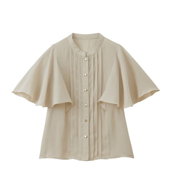 RANAN（ラナン）の「ひんやり！ピンタックフレアー袖ブラウス（ブラウス）」｜詳細画像