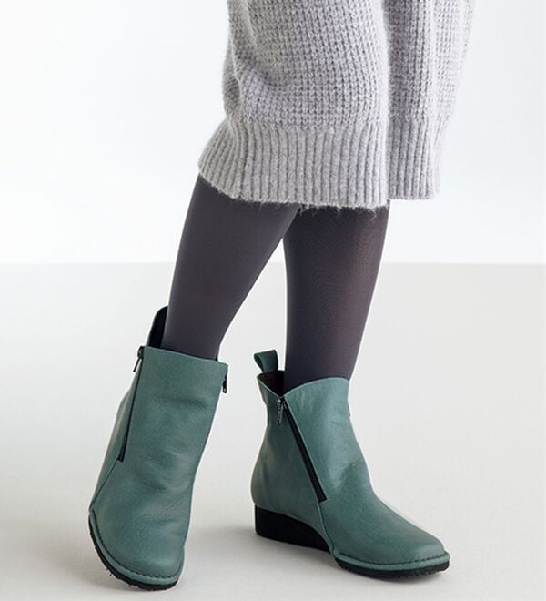 ルフラン（ルフラン）の「あったか裏フリース　牛革ダブルファスナーブーツ（ブーツ）」｜詳細画像