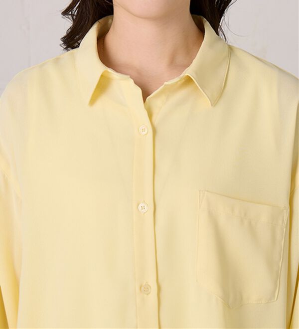 BELLUNA（ベルーナ）の「イージーケア！とろみ素材ビッグシャツ（シャツ）」｜詳細画像