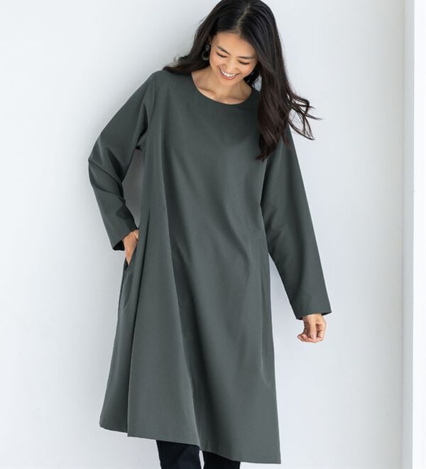 BELLUNA（ベルーナ）の「ゆったり体型カバータック使いロング丈チュニック（チュニックワンピース）」｜詳細画像