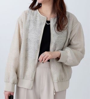 BELLUNA（ベルーナ）の「上品レース使いシアーブルゾン（ブルゾン）」｜トープ