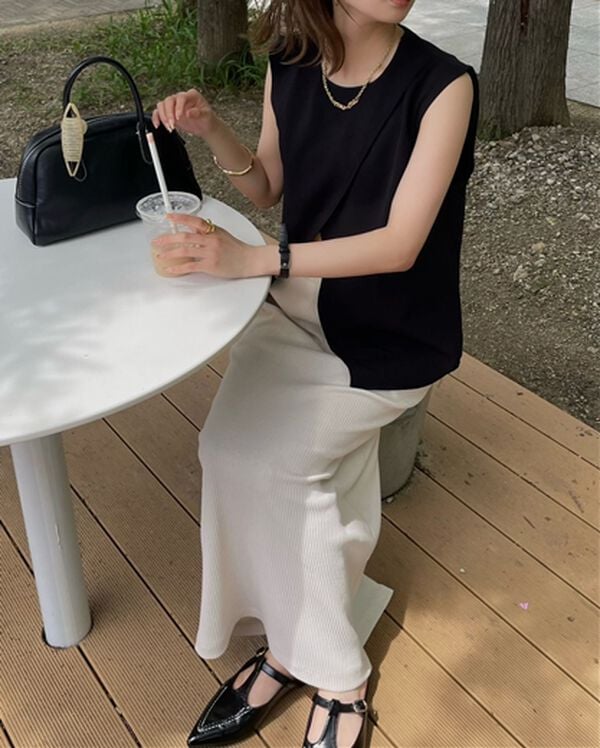 GeeRA（ジーラ）の「【着回し力◎】楽ちんすっきり見え！リブロングスカート（ロングスカート）」｜詳細画像