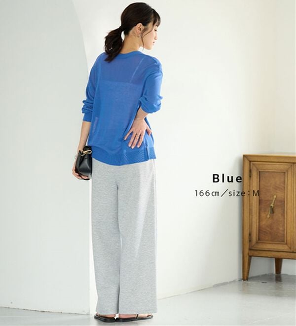 BELLUNA（ベルーナ）の「【快適Ｌａｂ．】シャリ冷！洗える多機能ニットカーディガン（ニットカーディガン）」｜詳細画像