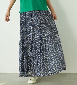 RANAN（ラナン）の「シフォンプリーツマキシスカート（ロングスカート）」｜幾何柄