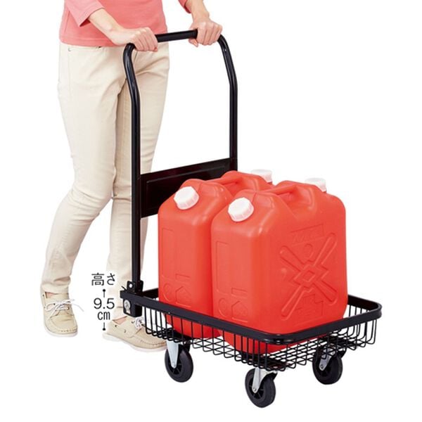 「５０ｋｇまで運べる折り畳みバスケット台車（エクステリア・屋外器具）」｜詳細画像