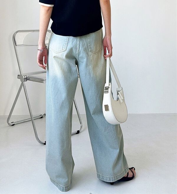 GeeRA（ジーラ）の「２タックワイドデニムパンツ（フルレングスパンツ）」｜詳細画像