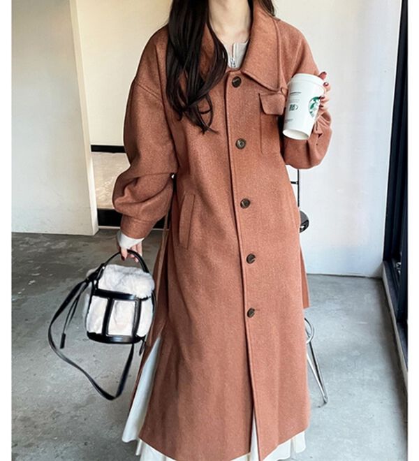 GeeRA（ジーラ）の「ポケットデザインステンカラーコート（ロングコート）」｜詳細画像