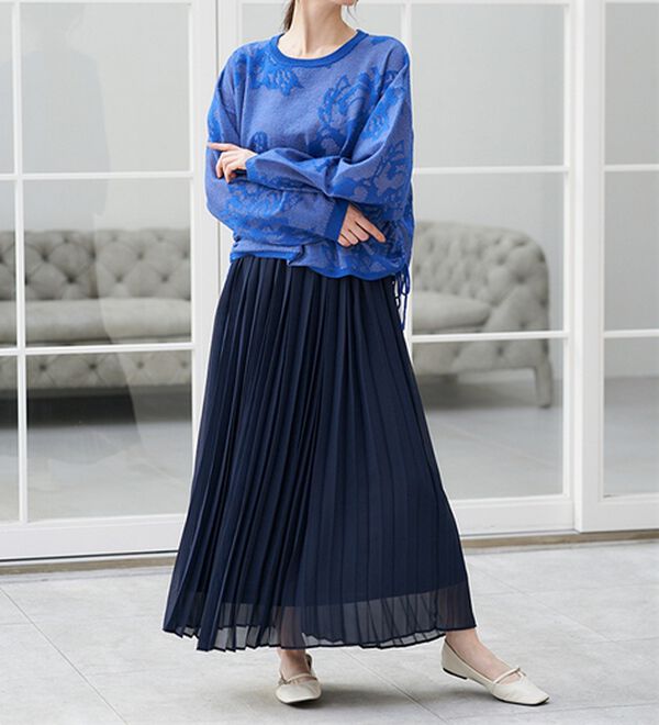 RANAN（ラナン）の「シアーフラワージャカードニットプルオーバー（ニット・セーター）」｜詳細画像