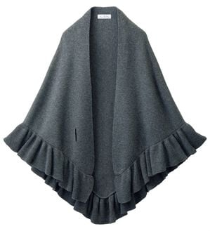 BELLUNA（ベルーナ）の「オンワード樫山＜ＭＡＩＳＯＮ　Ｄ&rsquo;ＡＺＵＲ＞　ウール入り三角フリルストール（ストール・スカーフ・マフラー）」｜詳細画像