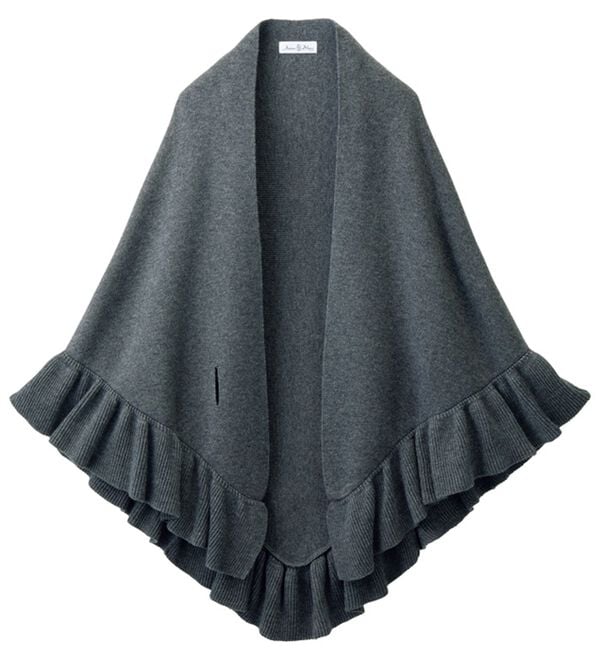 BELLUNA（ベルーナ）の「オンワード樫山＜ＭＡＩＳＯＮ　Ｄ&rsquo;ＡＺＵＲ＞　ウール入り三角フリルストール（ストール・スカーフ・マフラー）」｜詳細画像