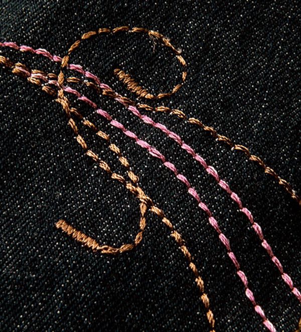 ルフラン（ルフラン）の「【３本組】配色ステッチ柔らかワイドデニム（ワイドパンツ・ガウチョ）」｜詳細画像