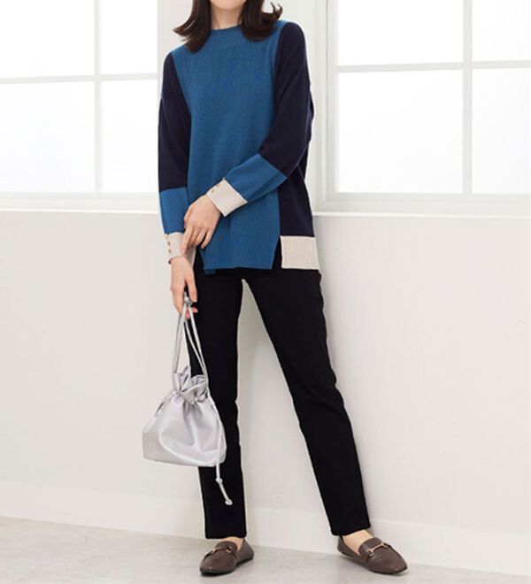 BELLUNA（ベルーナ）の「裏起毛ツイル素材ストレッチパンツ（フルレングスパンツ）」｜詳細画像