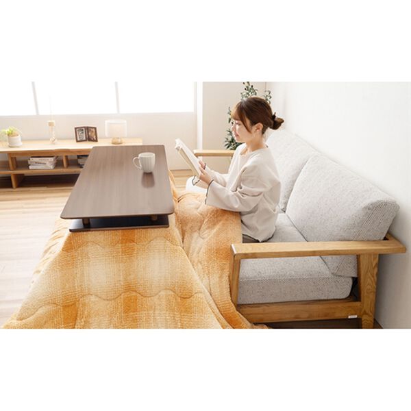 「ソファ前こたつ　布団セット（こたつテーブル＆掛布団）（こたつテーブル）」｜詳細画像