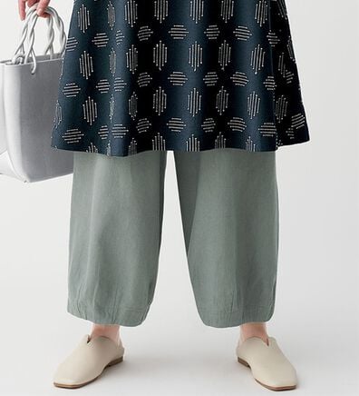 BELLUNA（ベルーナ）の「麻混バルーンデザインパンツ（フルレングスパンツ）」