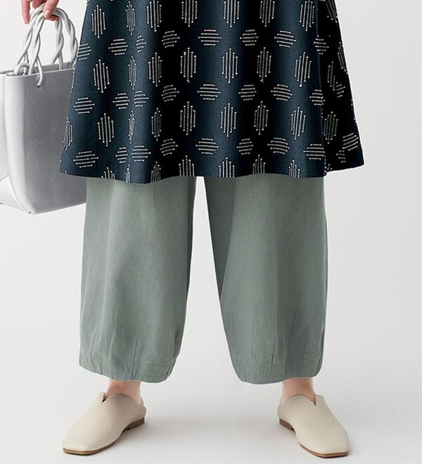 BELLUNA（ベルーナ）の「麻混バルーンデザインパンツ（フルレングスパンツ）」｜詳細画像