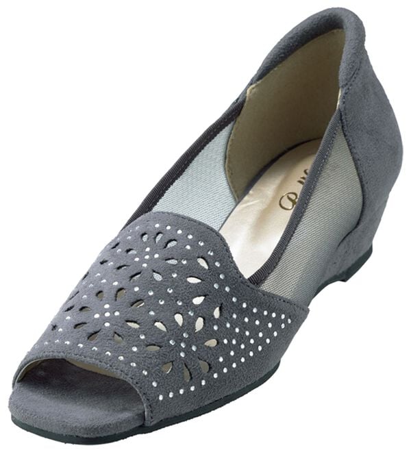 BELLUNA（ベルーナ）の「４Ｅチュールレースウェッジパンプス（パンプス）」｜詳細画像