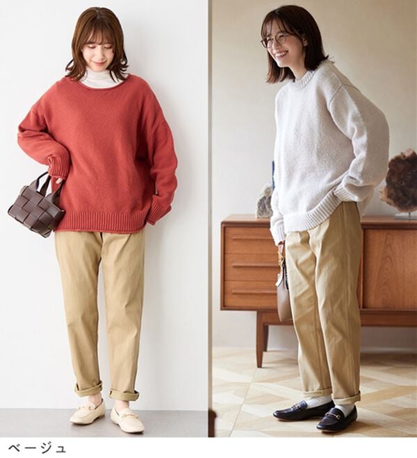 Viola e Viola（ヴィオラ エ ヴィオラ）の「綿混ストレッチゆとりシルエットレギンスパンツ（フルレングスパンツ）」｜詳細画像