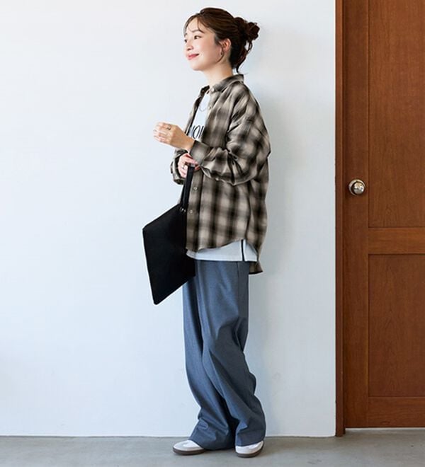 BELLUNA（ベルーナ）の「サラッと軽い！チェック柄シャツ（シャツ）」｜詳細画像