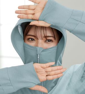 BELLUNA（ベルーナ）の「【接触冷感】絶対に焼けたくない！後プリーツＵＶパーカー（パーカー）」｜詳細画像