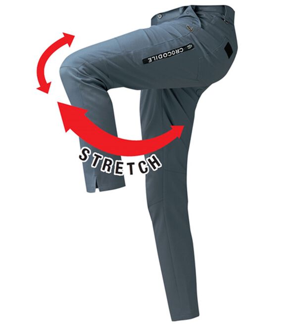 「＜クロコダイル＞接触冷感ドビー３Ｄアクティブパンツ（メンズスラックス）」｜詳細画像