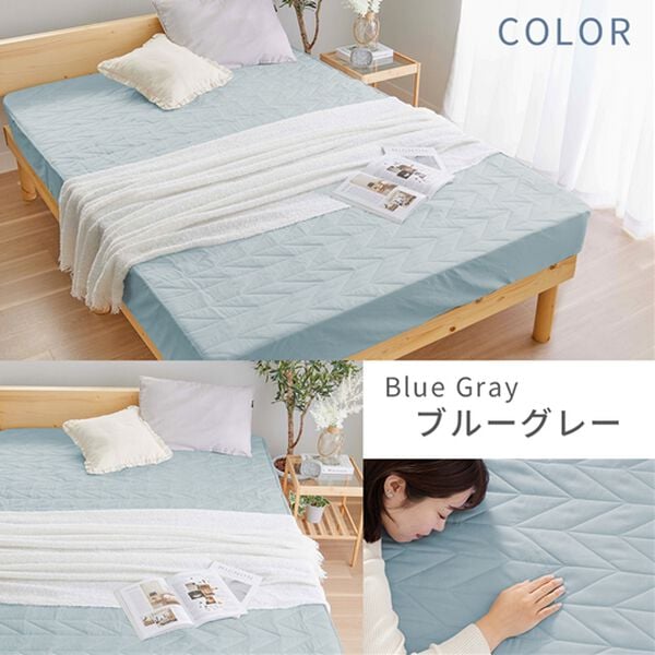 iellio（イエリオ）の「さらさら防水一体型ボックスシーツ＜抗菌防臭・中わた入り・洗える・ペット・子供・介護・ＢＯＸシーツ＞（ボックスシーツ・ベッドシーツ）」｜詳細画像