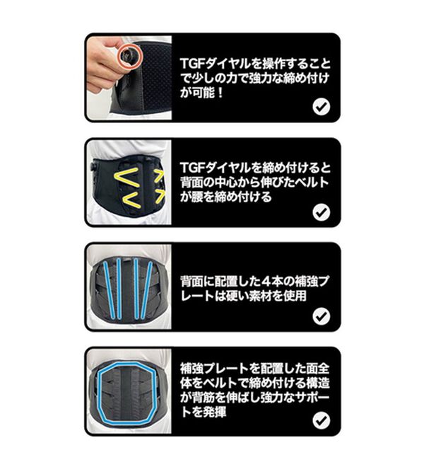 「＜Ａｌｐｅｎ＞ＴＧＦダイヤル式サポーター（サポーター・肩腰膝ケア）」｜詳細画像