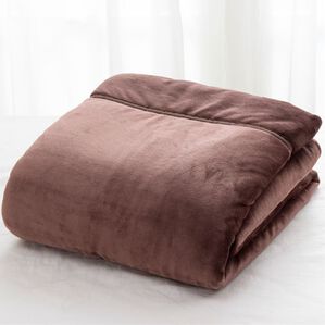 「あったかフランネル３層毛布【吸湿発熱・蓄熱・保湿・抗菌防臭】＜ベルウォーム・ベルモイスト＞＜洗える・シングル・ダブル＞（毛布・ブランケット）」｜ブラウン