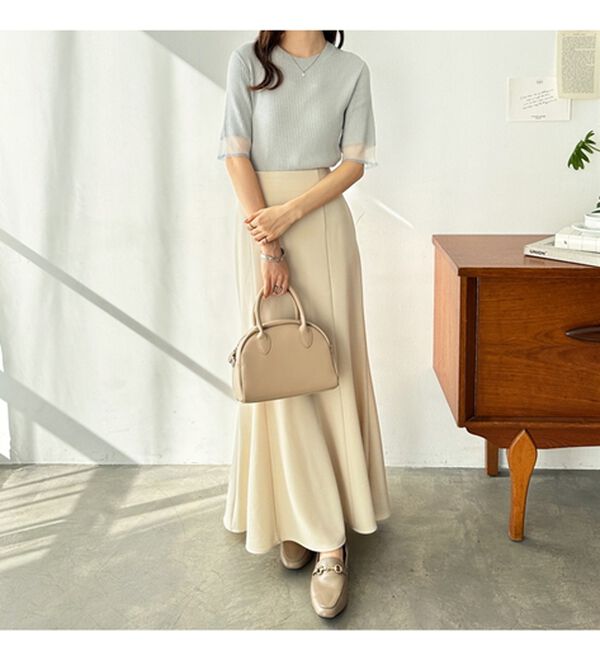 GeeRA（ジーラ）の「『ドラマ着用商品』 袖口シアーリブニット（ニット・セーター）」｜詳細画像