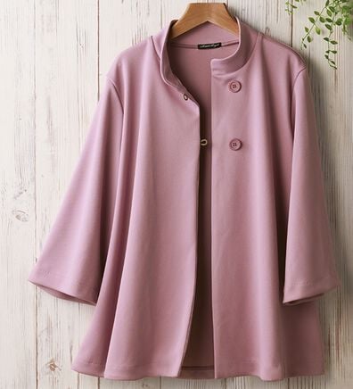 「日本製　サラッと快適ポンチョ風ジャケット（シャツ）」