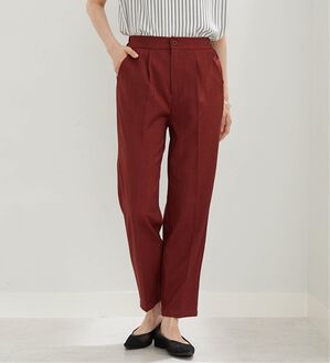 BELLUNA（ベルーナ）の「麻調素材美脚テーパードパンツ（テーパードパンツ）」｜レンガ
