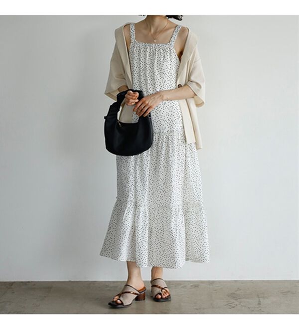 GeeRA（ジーラ）の「ドット柄ティアードマキシワンピース（その他ワンピース）」｜詳細画像