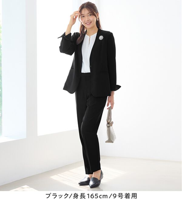 23区　ブラックパンツスーツ　ジャケット 38   パンツ40 ちゃんす様専用】23区ブラック3点セットジャケット38スカート40パンツ38