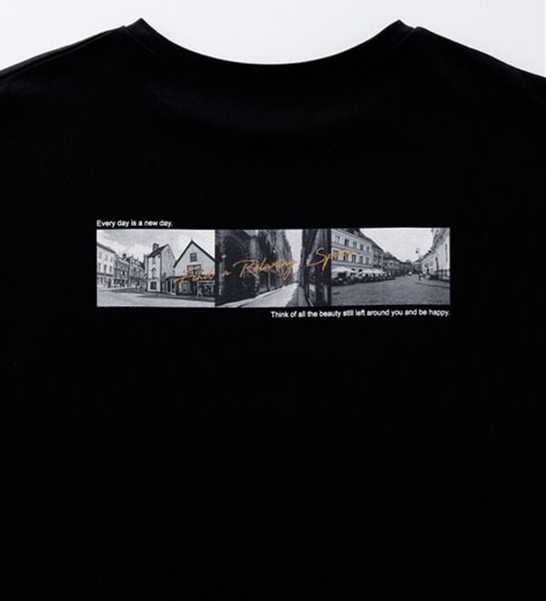 RANAN（ラナン）の「【ひんやり】ロゴプリントチュニックTシャツ（Tシャツ）」｜詳細画像
