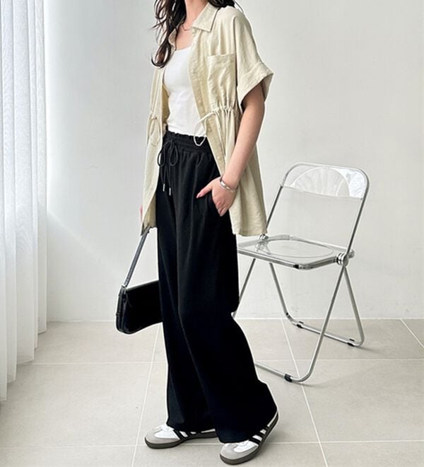 GeeRA（ジーラ）の「さらさら涼感イージーパンツ（フルレングスパンツ）」｜詳細画像