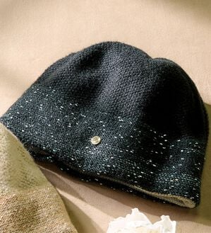 ルフラン（ルフラン）の「＜ゴールドファイル＞あったかニット帽子（帽子）」｜ブラック