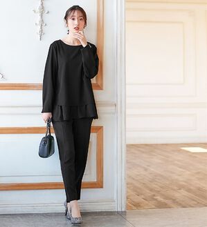 alotta（アロッタ）の「【３ｔｙｐｅから選べる】機能付きフォーマルブラウス（ブラウス）」｜ｼﾌｫﾝﾚｲﾔｰﾄﾞﾌﾞﾗｳｽ ﾌﾞﾗｯｸ