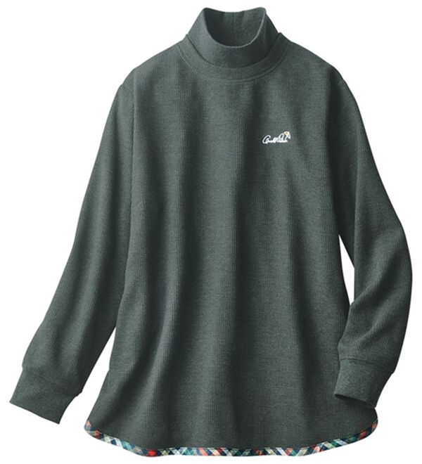 「＜ＡＰ＞首元かわいいワッフルトレーナー（トレーナー・スウェット）」｜チャコール