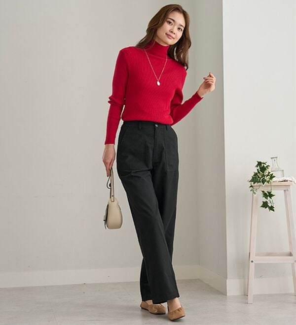 BELLUNA（ベルーナ）の「大人のきれいめベイカーチノパンツ（フルレングスパンツ）」｜詳細画像