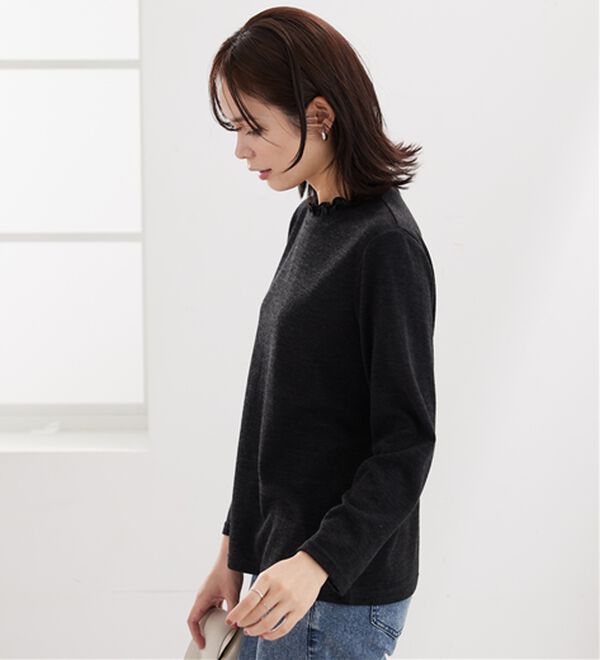 BELLUNA（ベルーナ）の「【2点セット】もちもち素材キーネックポンチョアンサンブル（アンサンブル）」｜詳細画像