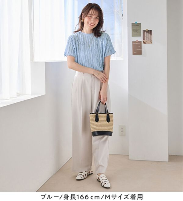 Viola e Viola（ヴィオラ エ ヴィオラ）の「揺れる！体型カバーこなれTシャツ（ブラウス）」｜詳細画像