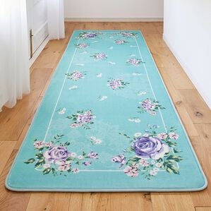 「ワイド幅ロングキッチンマット（キッチンマット）」｜グリーン