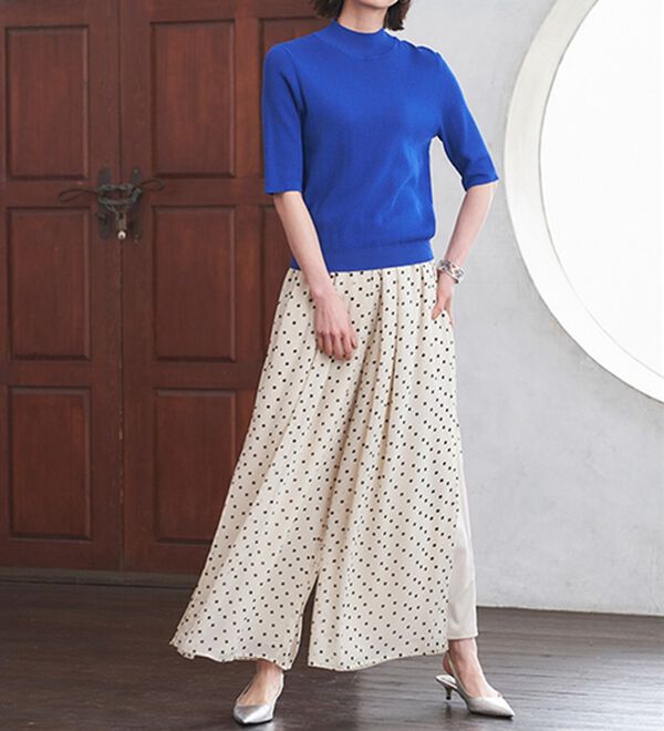 RANAN（ラナン）の「ひんやり！サイドスリットシフォンパンツ（フルレングスパンツ）」｜詳細画像