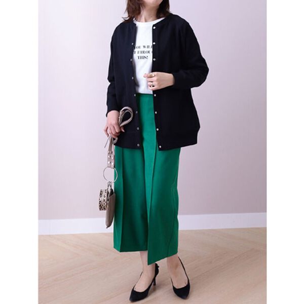 BELLUNA（ベルーナ）の「ウーリッシュ素材釦使いワイドパンツ（ワイドパンツ・ガウチョ）」｜詳細画像