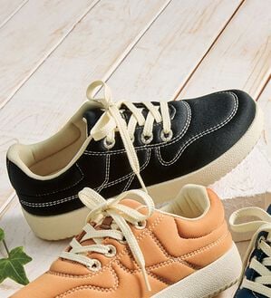 BELLUNA（ベルーナ）の「はっ水！ステッチデザインスニーカー（スニーカー）」｜ブラック