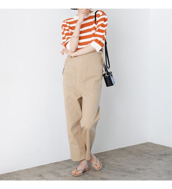 GeeRA（ジーラ）の「透かし編ボーダーサマーニット（ニット・セーター）」｜詳細画像