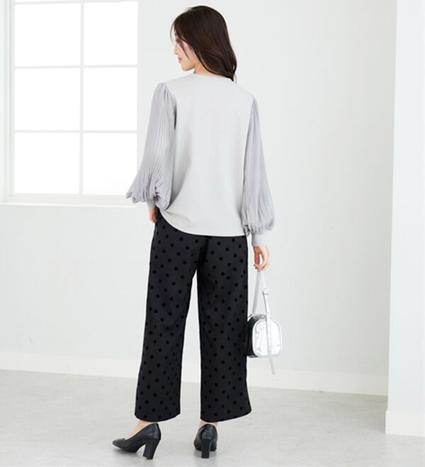 BELLUNA（ベルーナ）の「ビジュー使い袖プリーツプルオーバー（ブラウス）」｜詳細画像